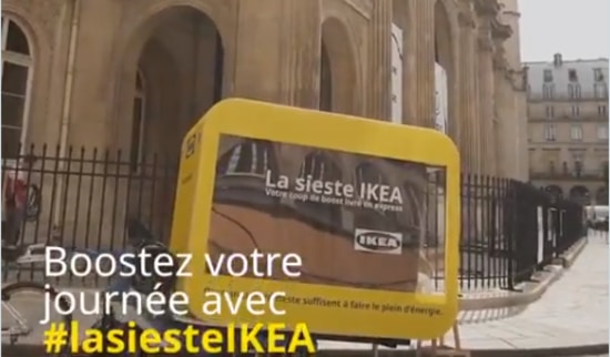 Ikea lanza camas itinerantes por las calles de Paris